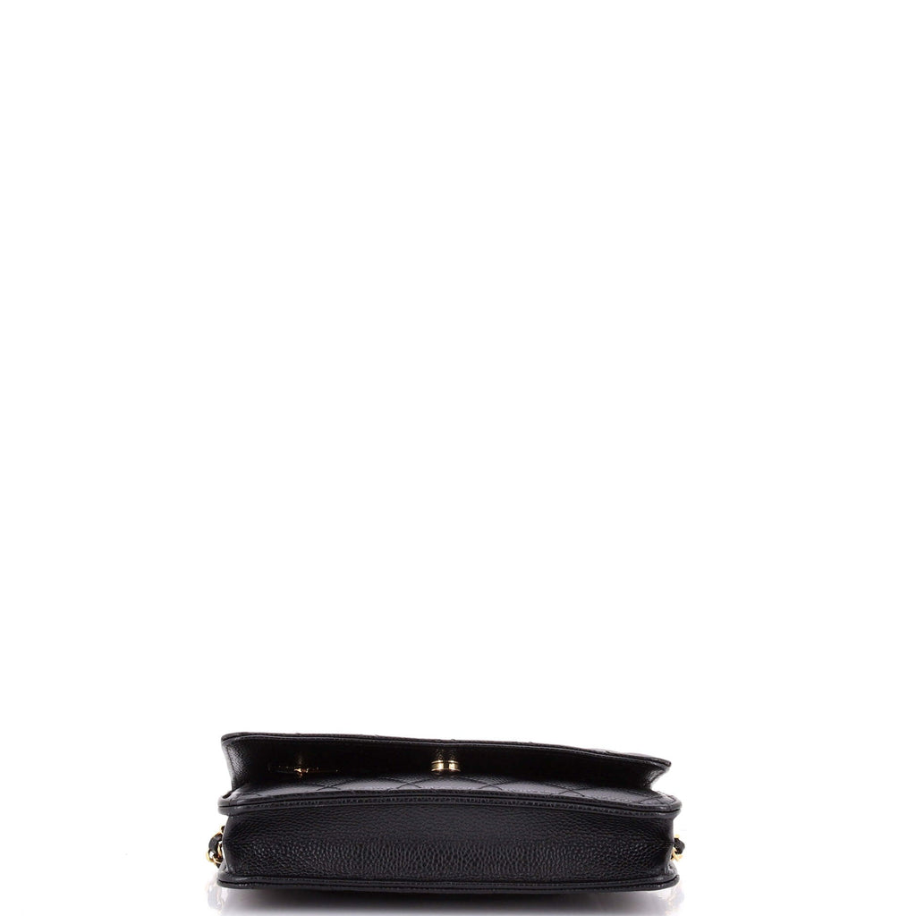 Wallet on Chain Quilted Caviar