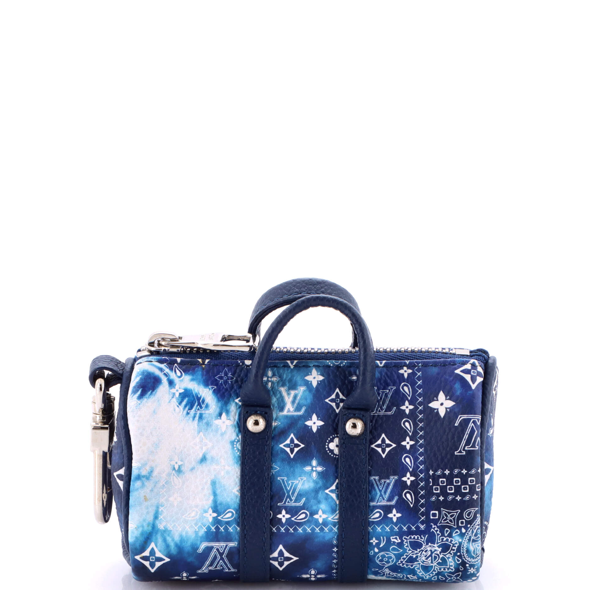 Mini Keepall Bag Charm And Key Holder Limited Edition Monogram Bandana Leather