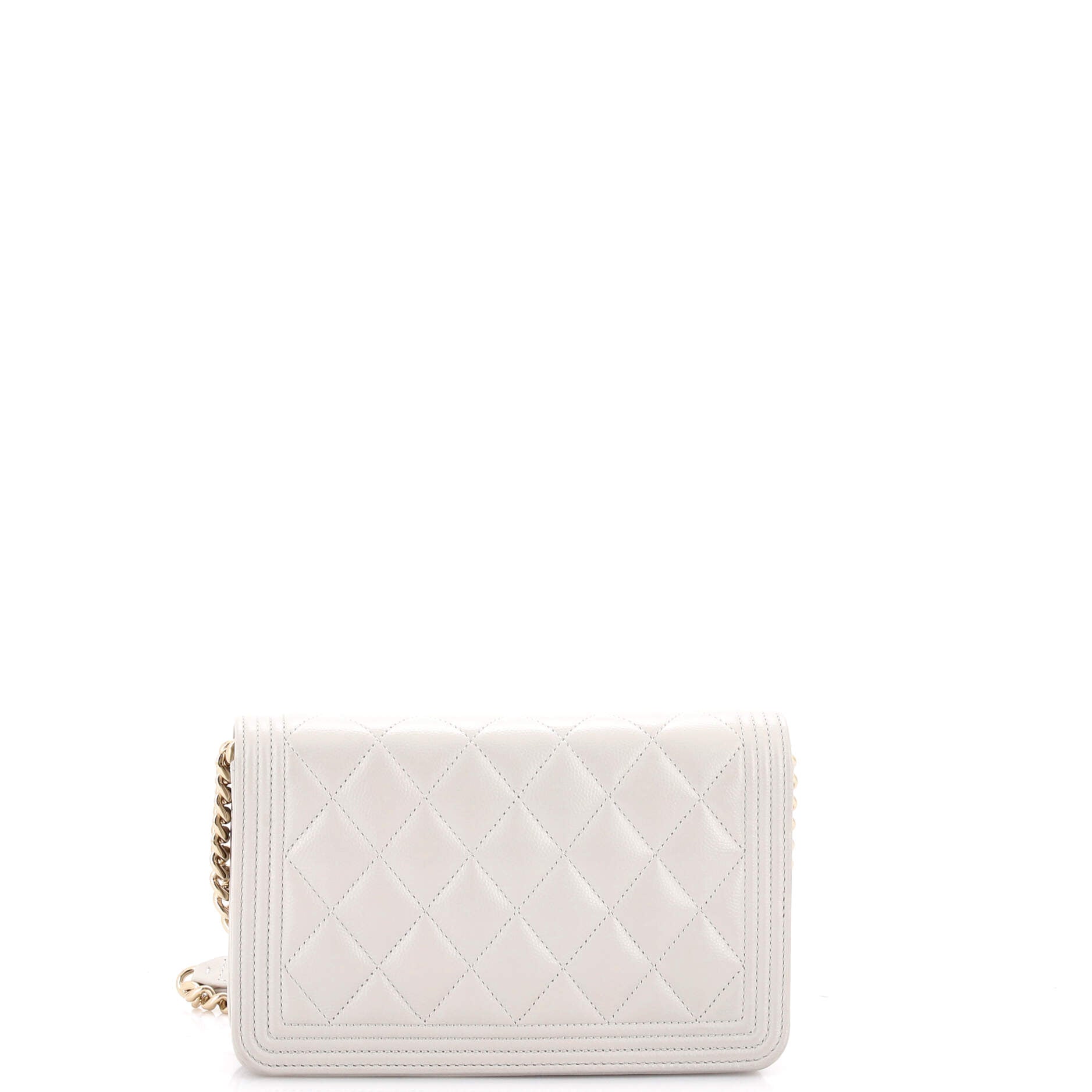Boy Wallet on Chain Quilted Caviar
