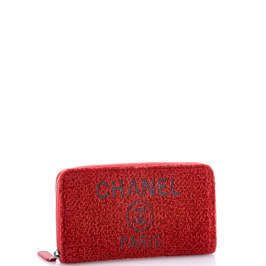 Deauville Zip Around Wallet Raffia with Glitter Detail Long