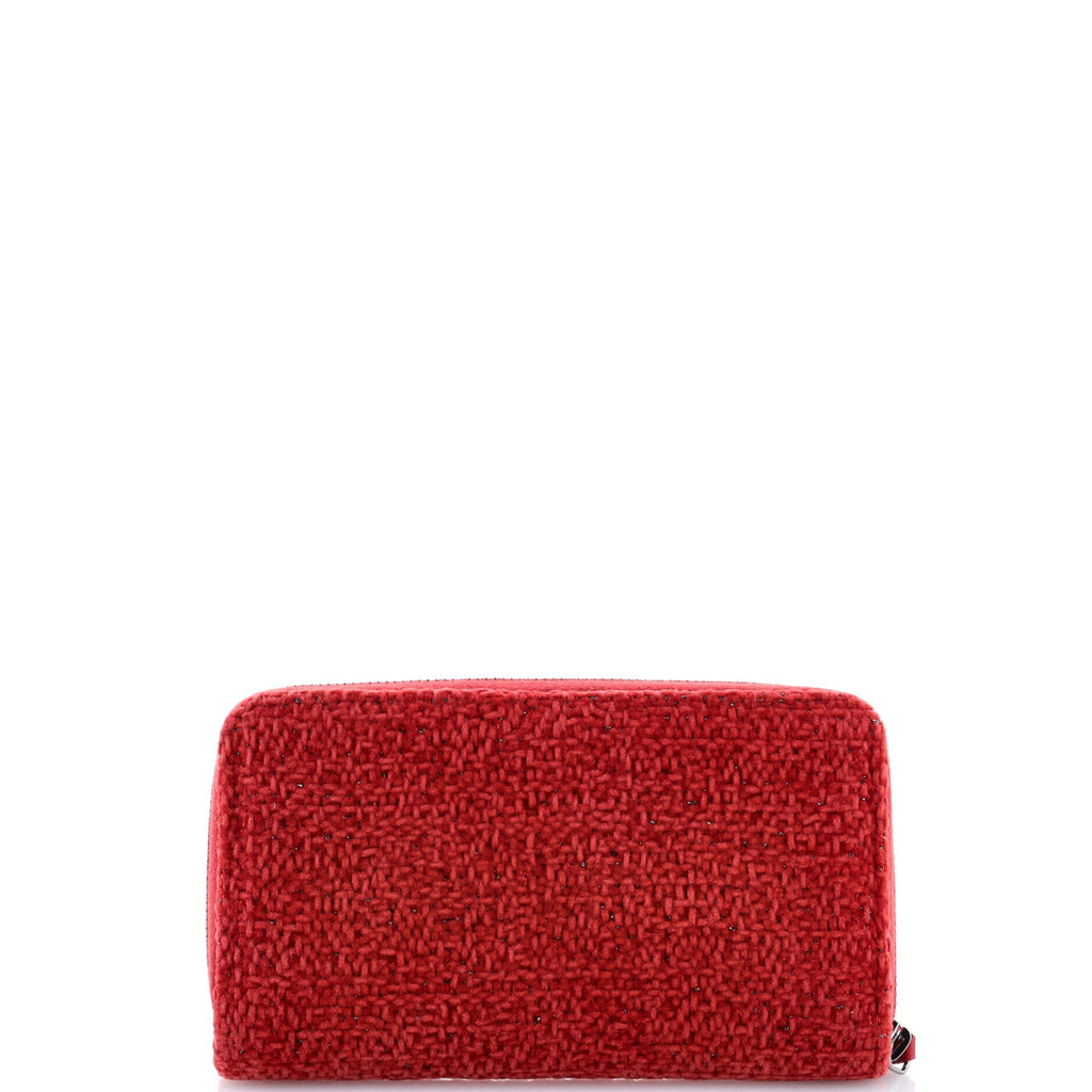 Deauville Zip Around Wallet Raffia with Glitter Detail Long