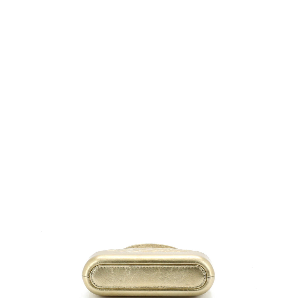 Gabrielle Double Zip Clutch with Chain Quilted Aged Calfskin
