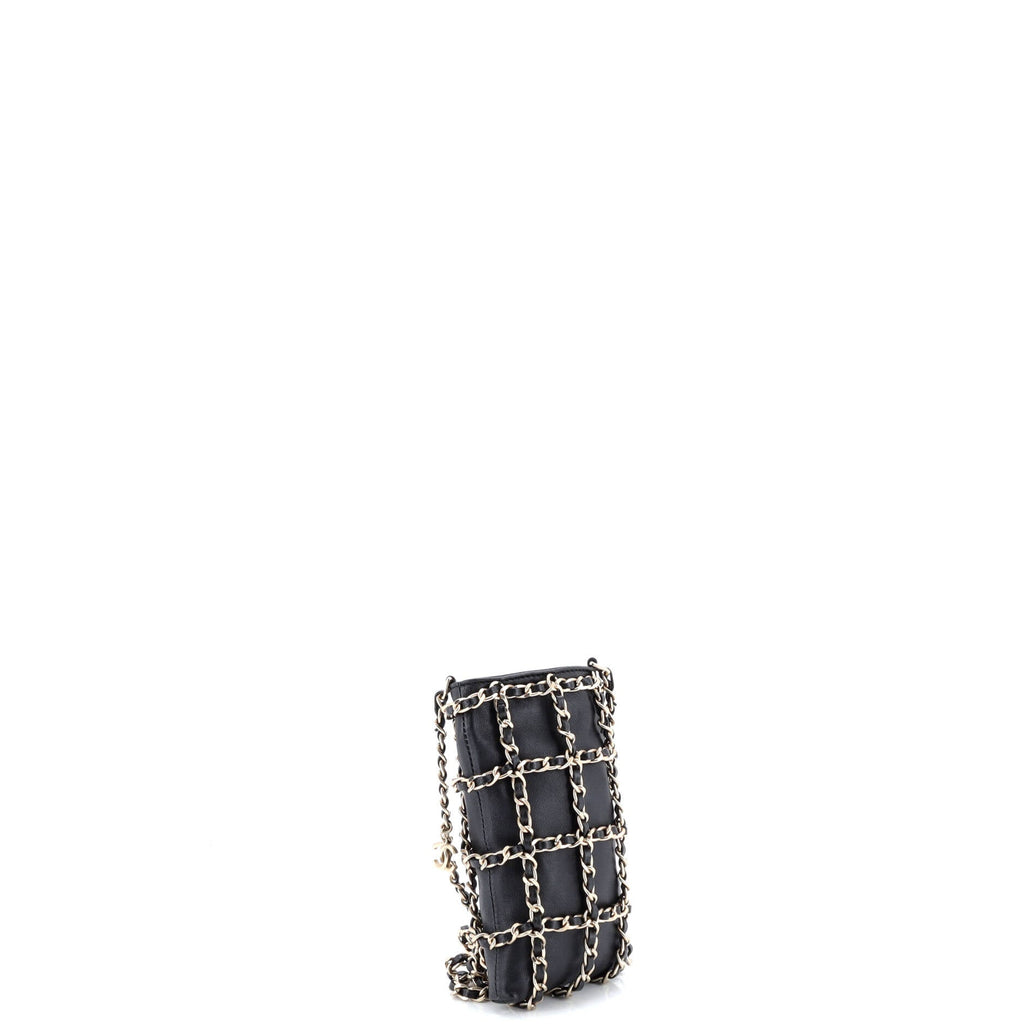 Tech Me Out Clutch With Chain Lambskin