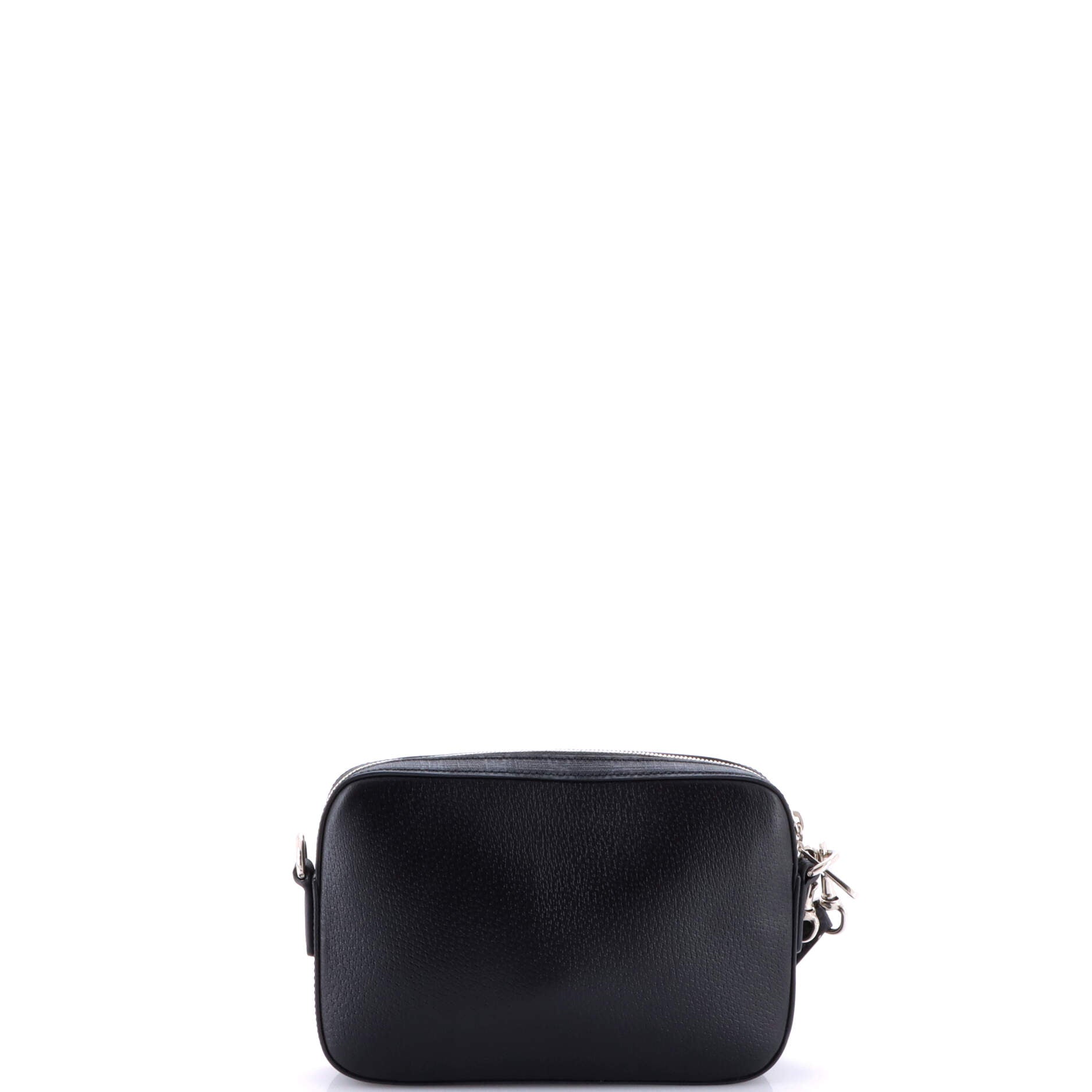 Crossbody Camera Bag Leather and GG Coated Canvas Small