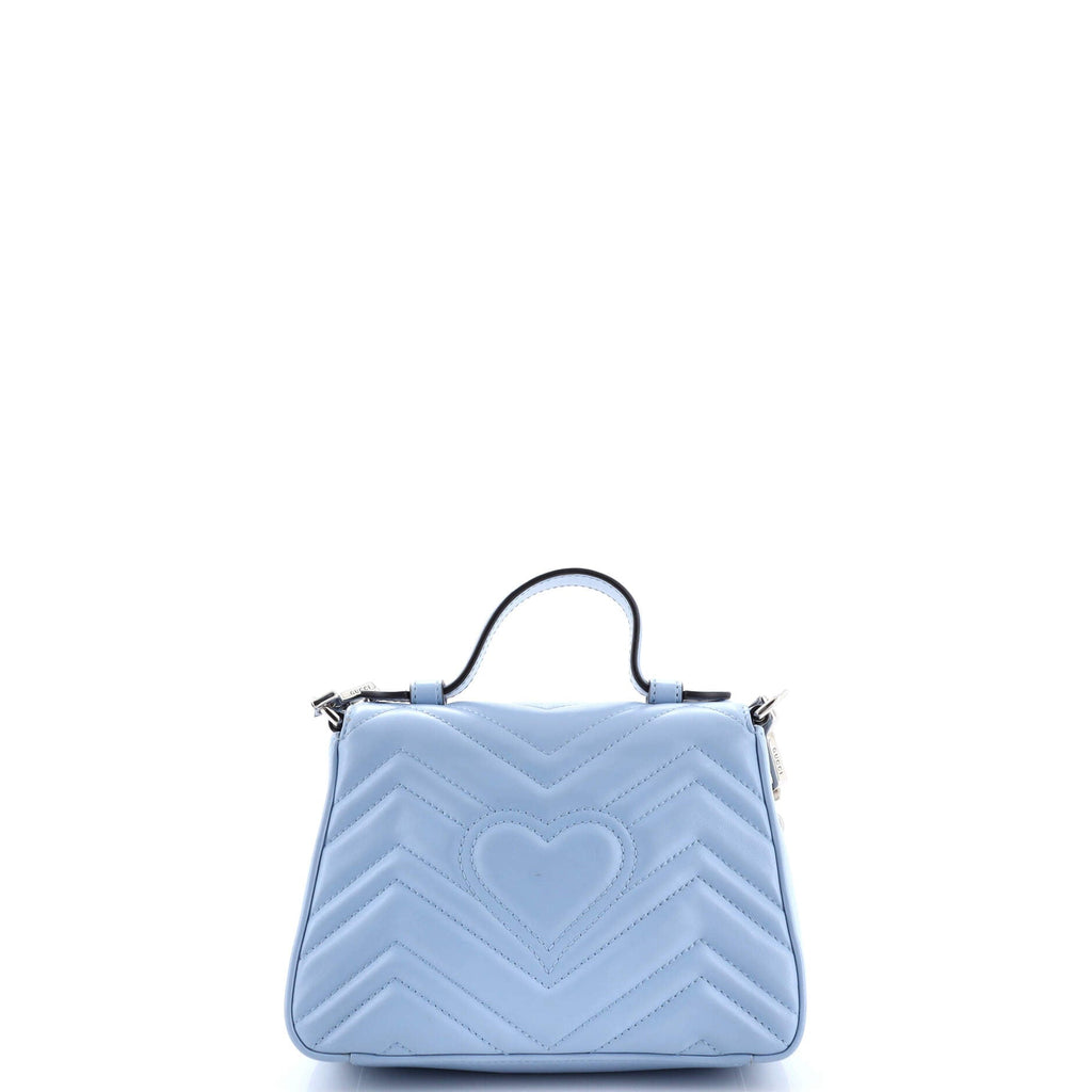 GG Marmont Top Handle Flap Bag Matelasse Leather Mini