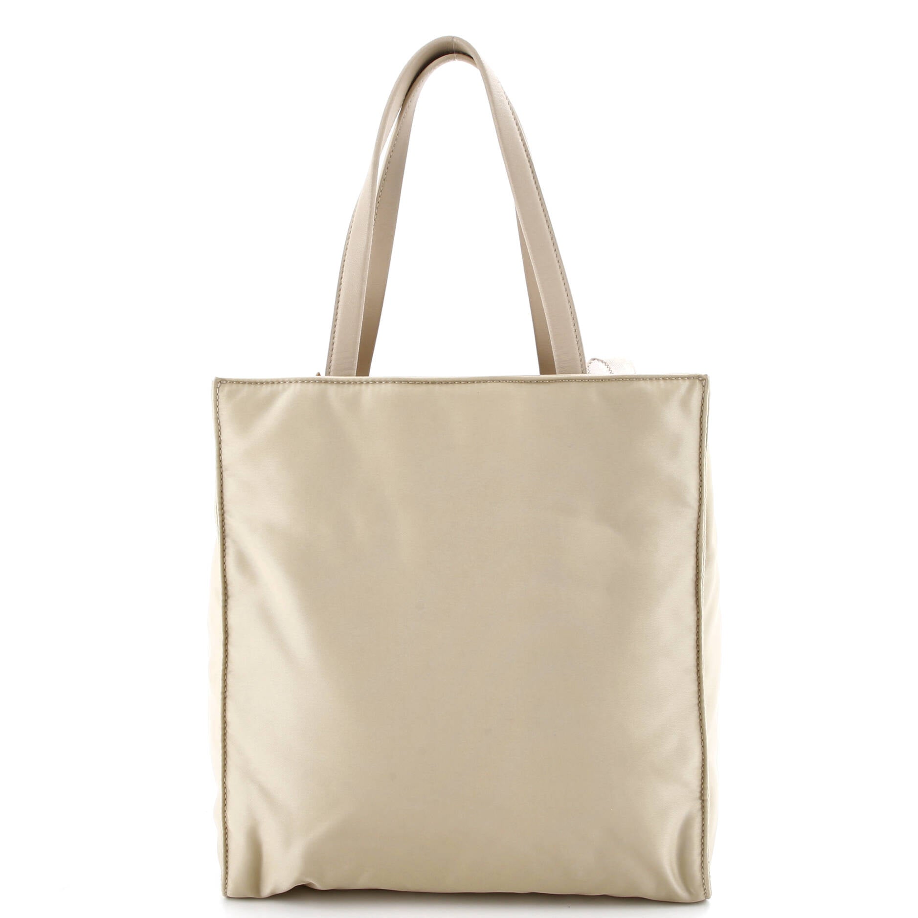 Padded Convertible Shopping Tote Re-Nylon with Leather Medium