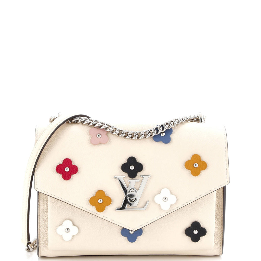 Mylockme Handbag Flower Embellished Leather BB