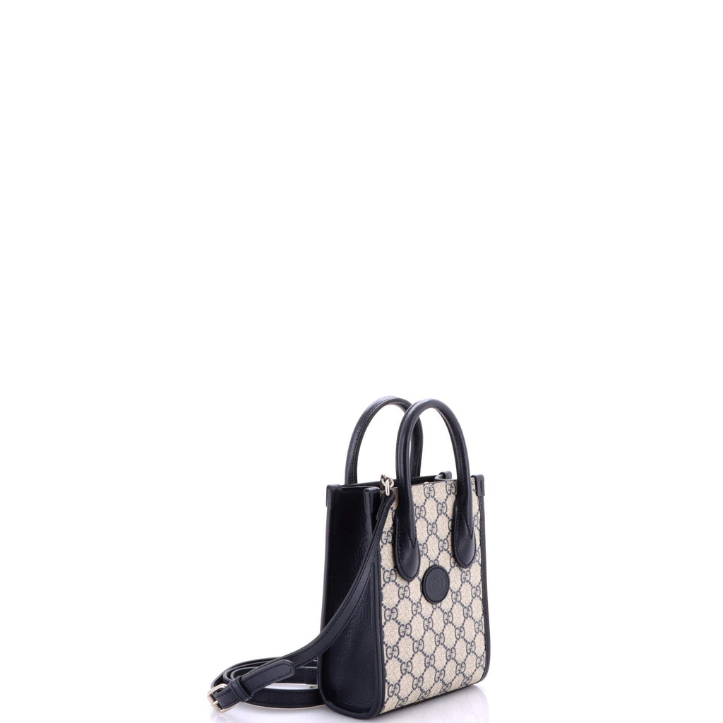 Interlocking G Patch Tote GG Coated Canvas Mini