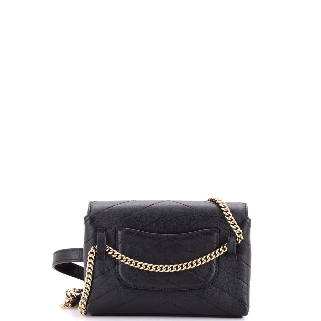 Coco Chevron Waist Bag Stitched Calfskin