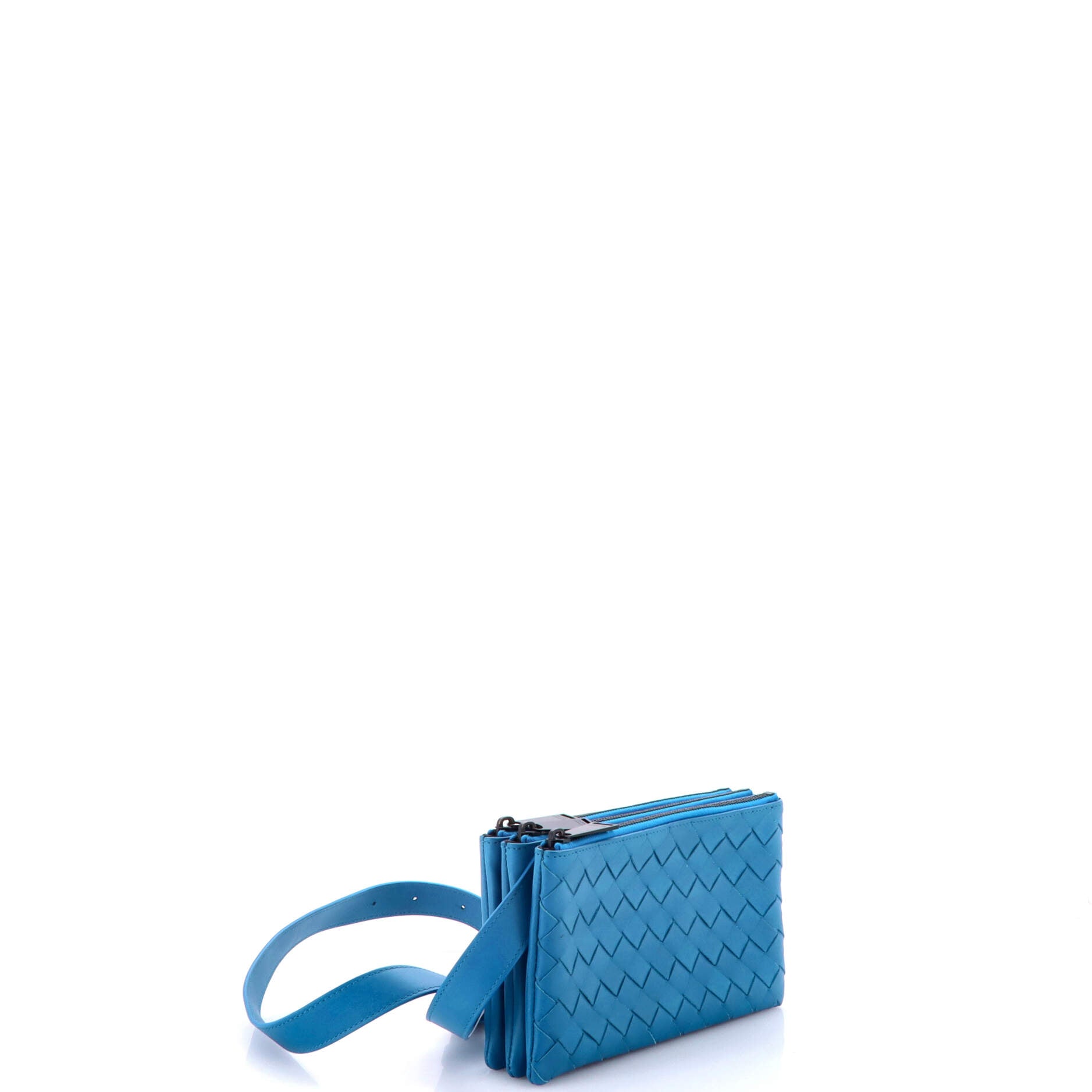 Triple Zip Messenger Intrecciato Nappa Mini