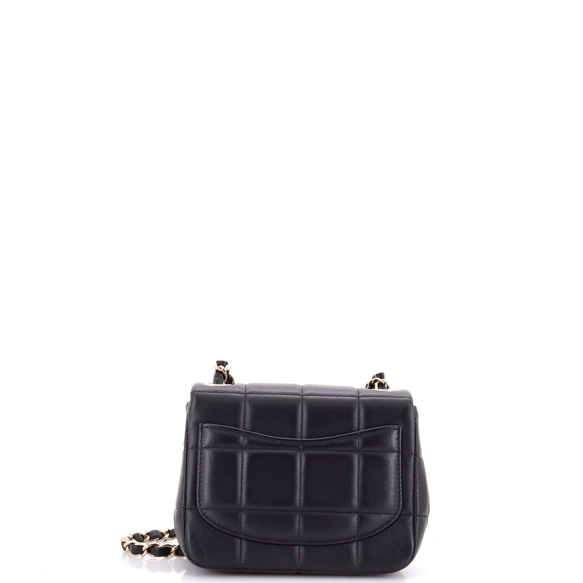 Monacoco Logo Blocks Square Flap Bag Quilted Lambskin with Resin Mini