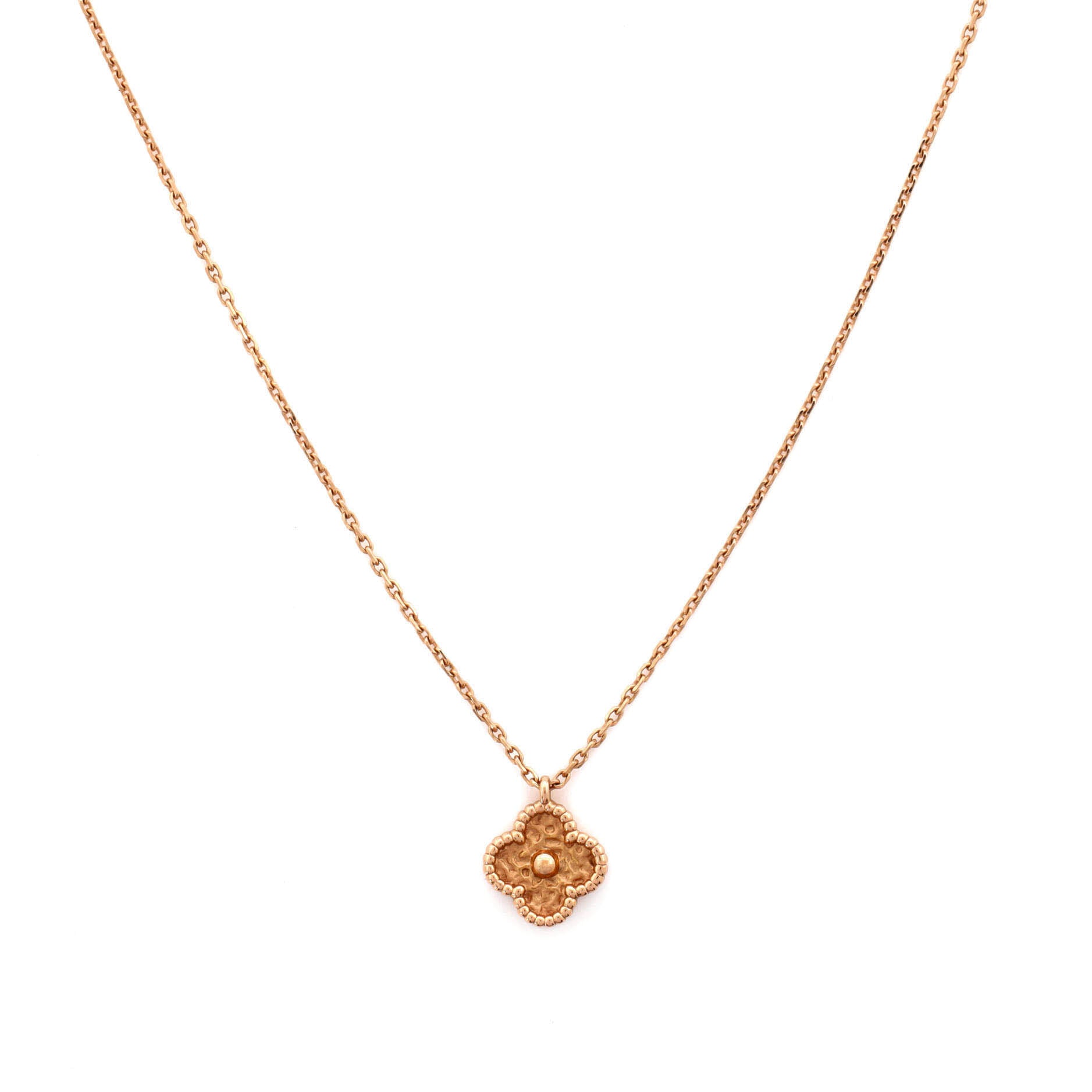Sweet Alhambra Pendant Necklace 18K Rose Gold