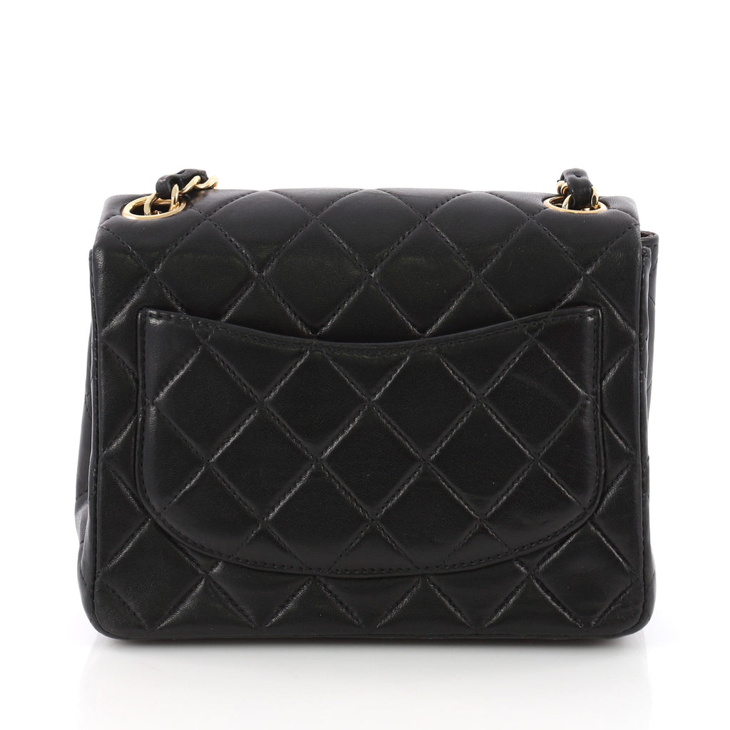 Vintage Square Classic Single Flap Bag Quilted Lambskin Mini