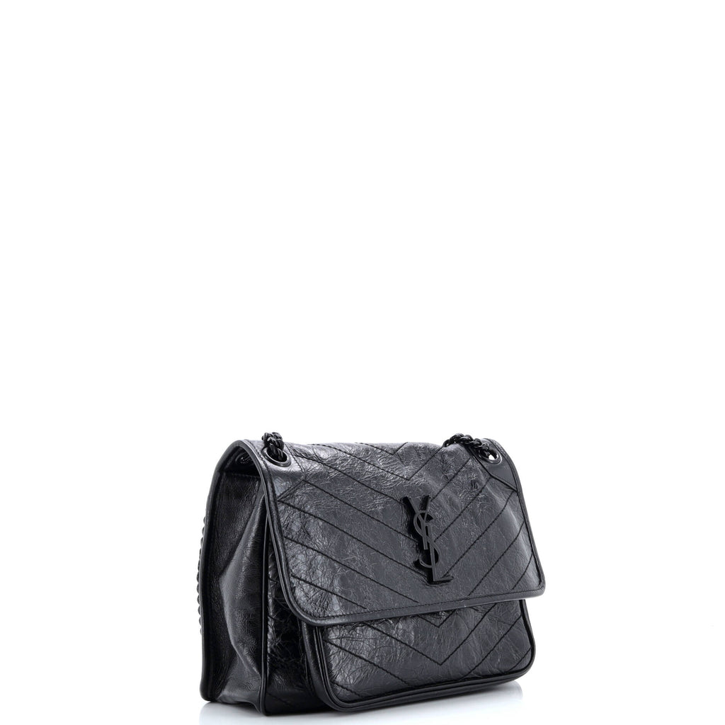 Niki Chain Flap Bag Matelasse Chevron Leather Medium