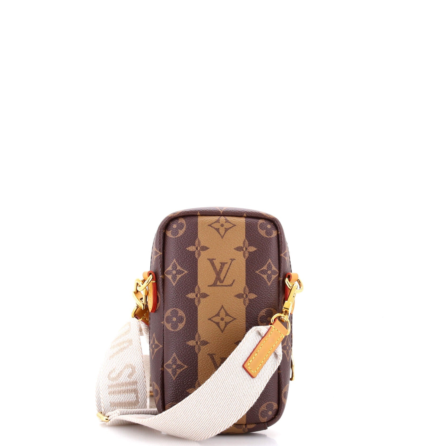 Nigo Flap Double Phone Pouch Limited Edition Stripes Monogram Canvas