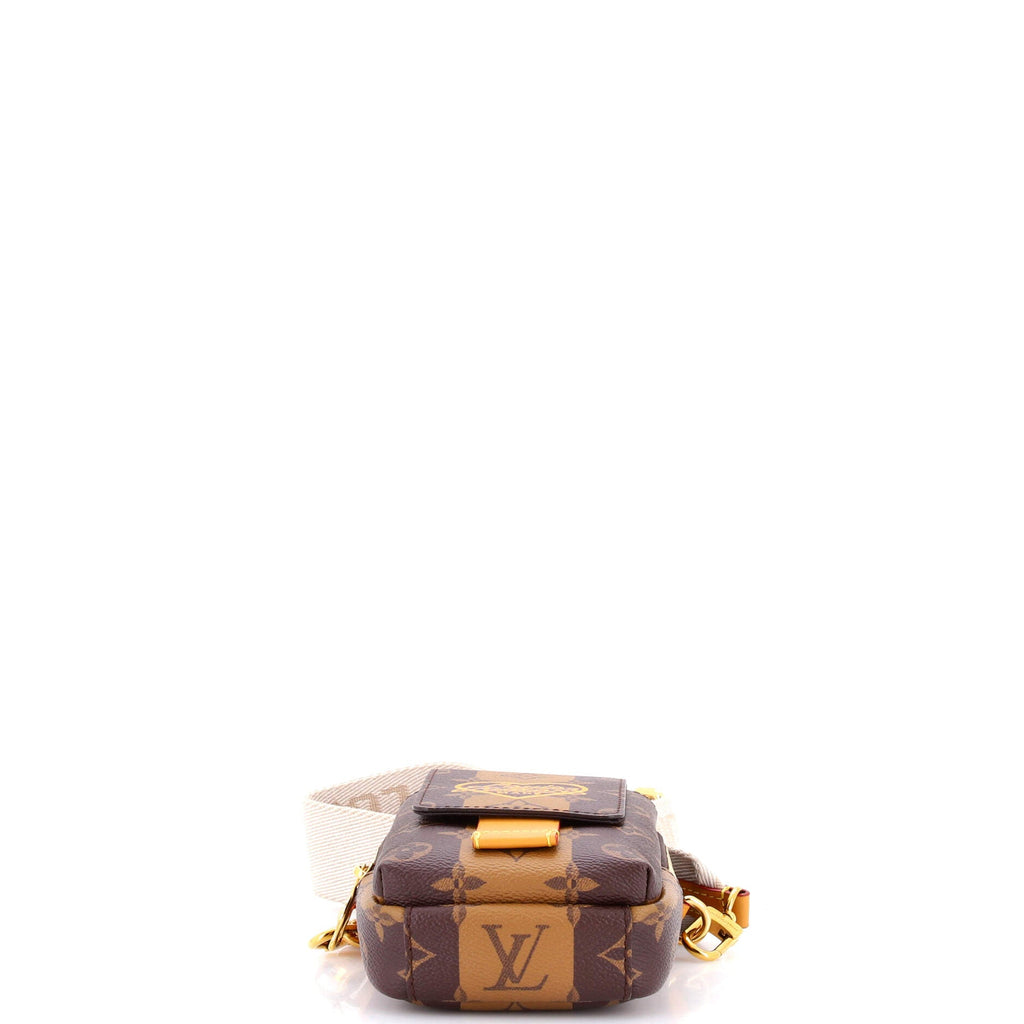 Nigo Flap Double Phone Pouch Limited Edition Stripes Monogram Canvas