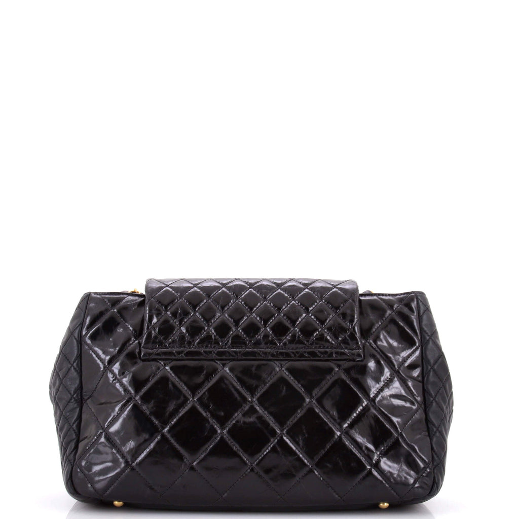 Accordion Reissue Flap Bag Quilted Glazed Calfskin Maxi