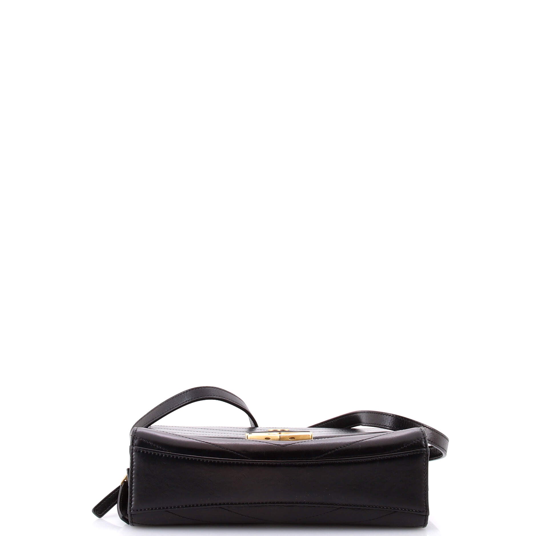 Medal Envelope Flap Bag Chevron Calfskin Large