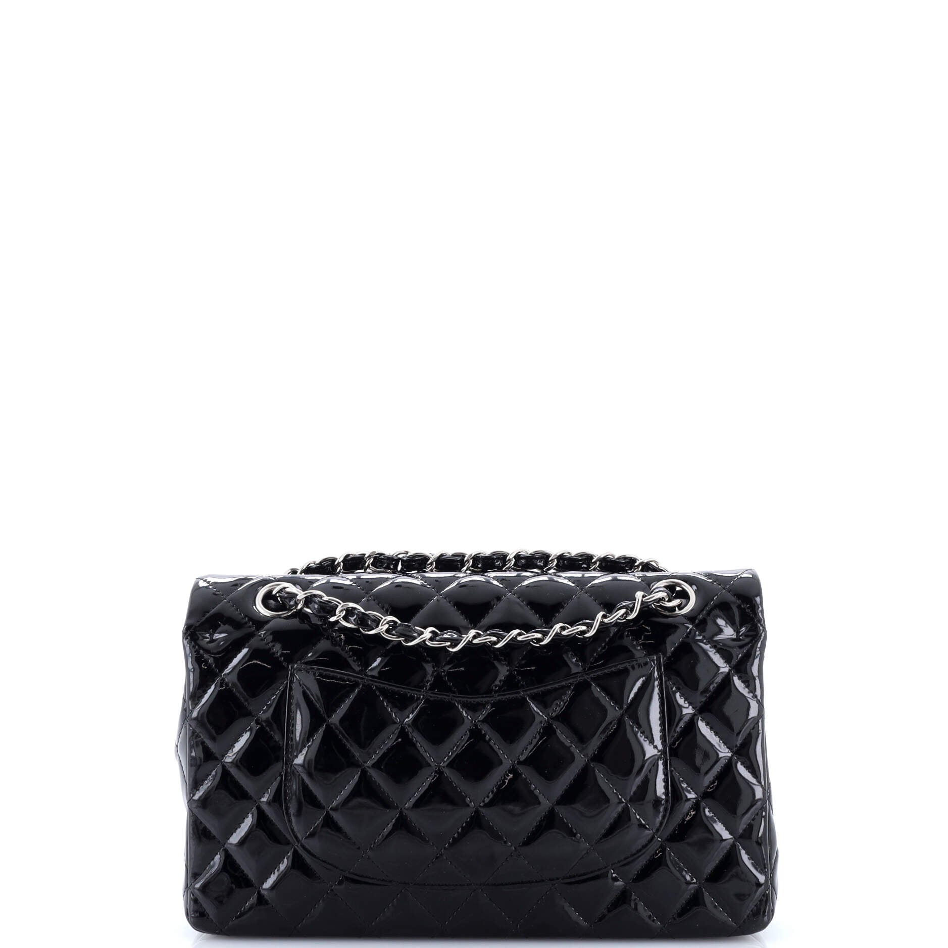 Vintage Classic Double Flap Bag Quilted Patent Medium