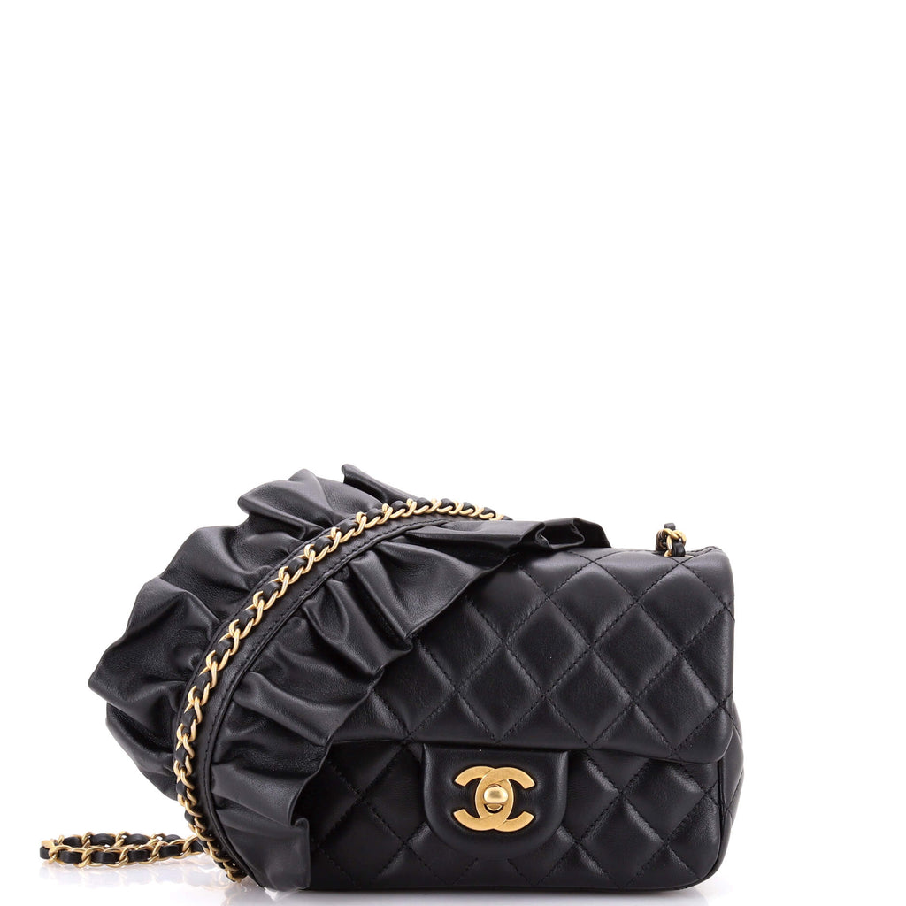 Romance Square Flap Bag Quilted Lambskin Mini