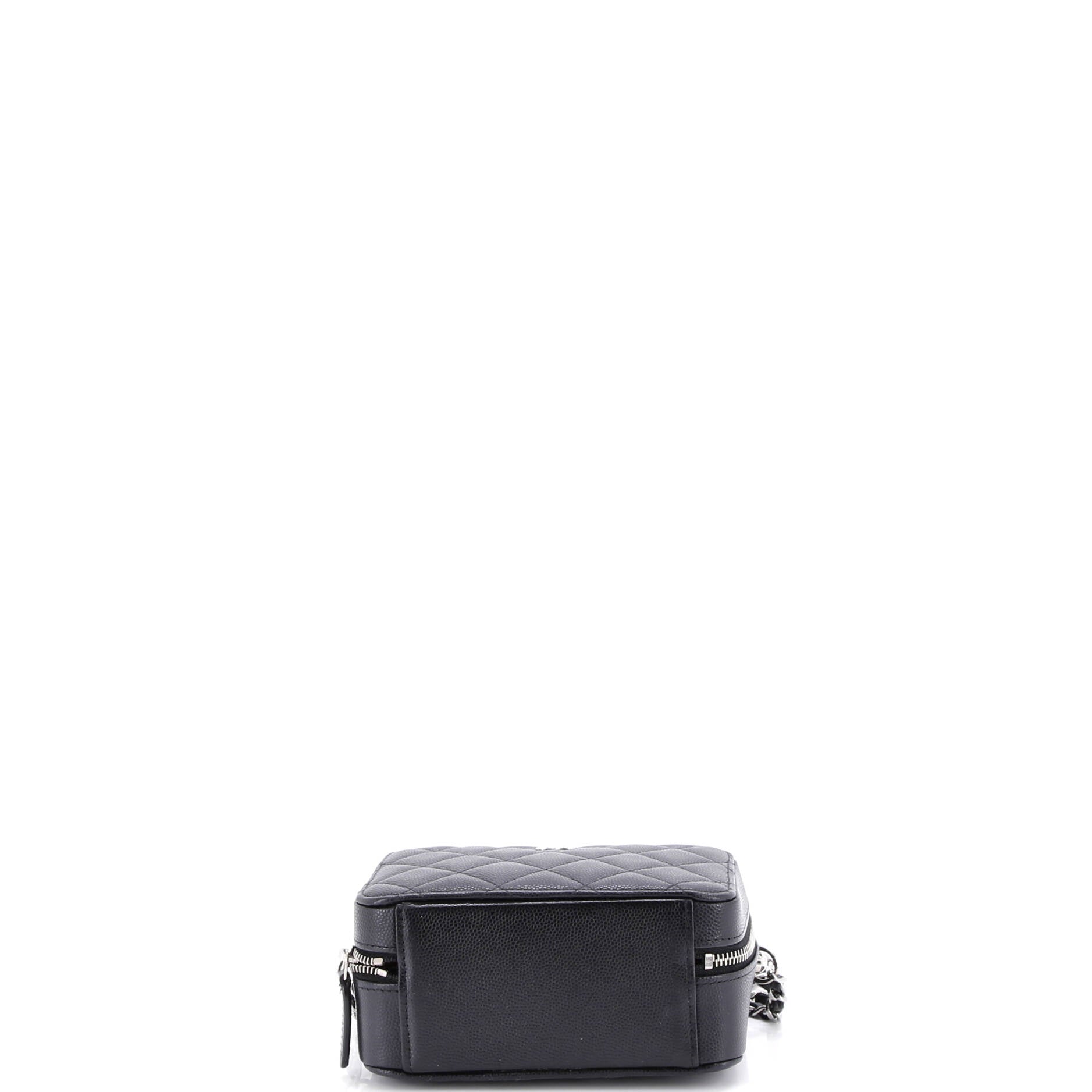Square CC Chain Camera Bag Quilted Caviar Mini