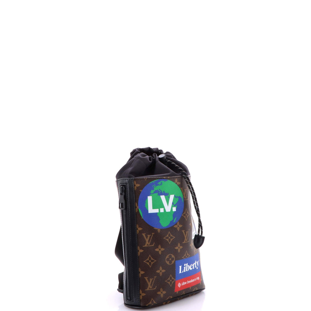 Chalk Sling Bag Limited Edition Logo Story Monogram Canvas