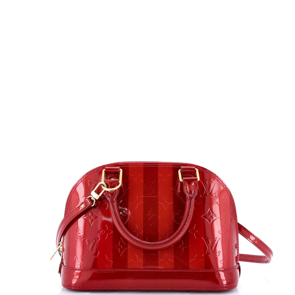 Alma Handbag Limited Edition Monogram Vernis Rayures BB