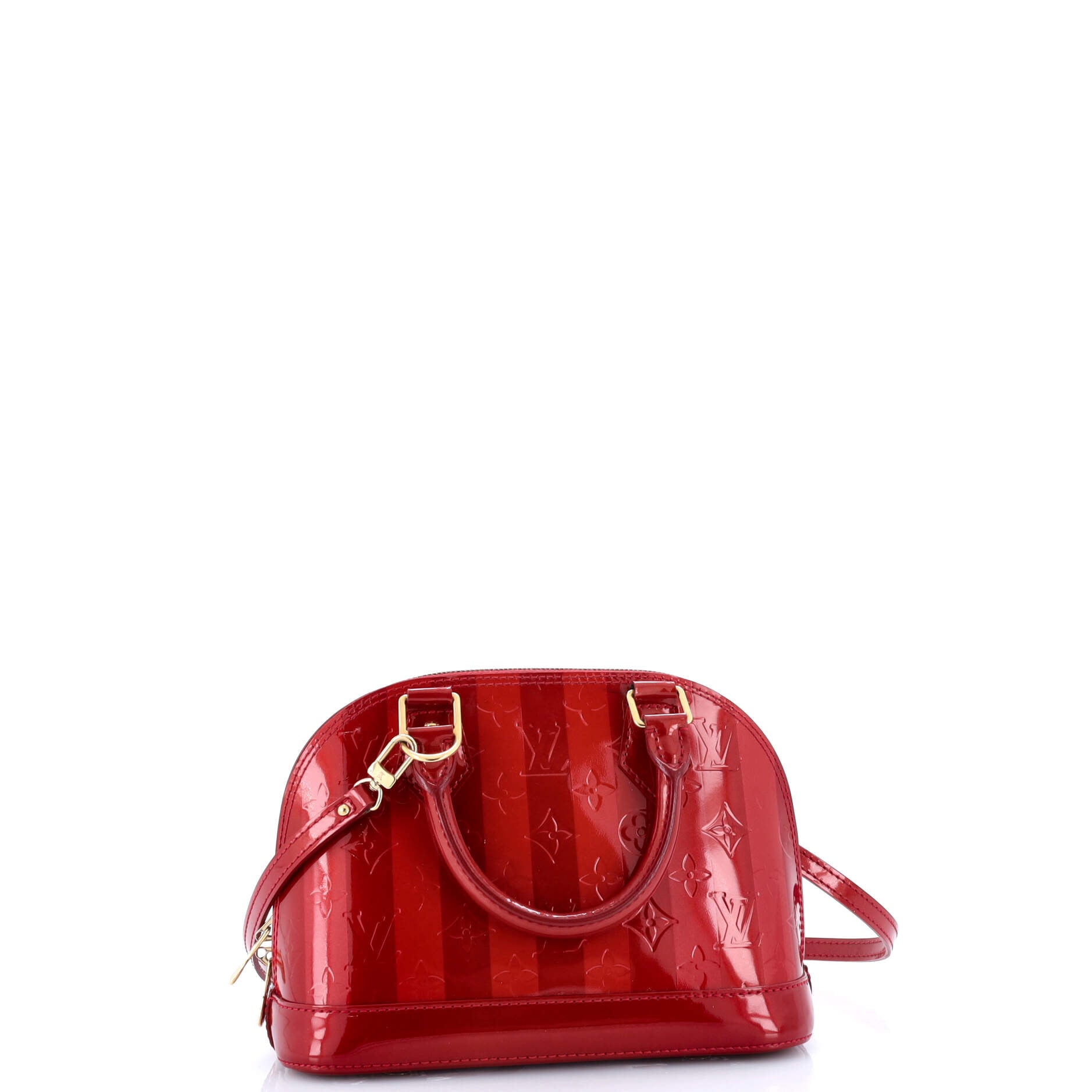 Alma Handbag Limited Edition Monogram Vernis Rayures BB