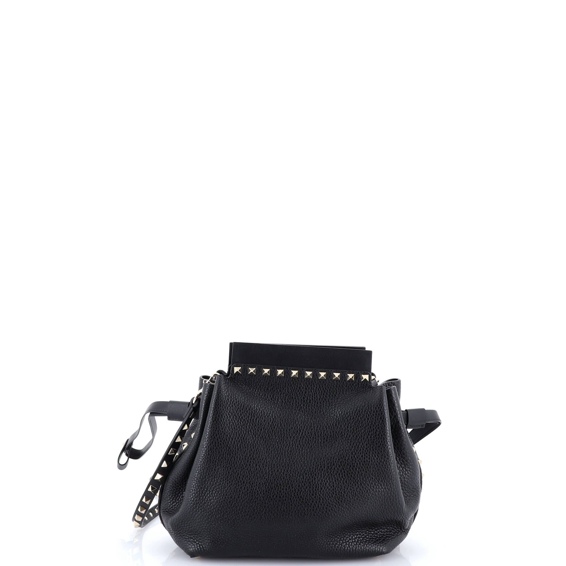 Rockstud Bucket Shoulder Bag Leather Small