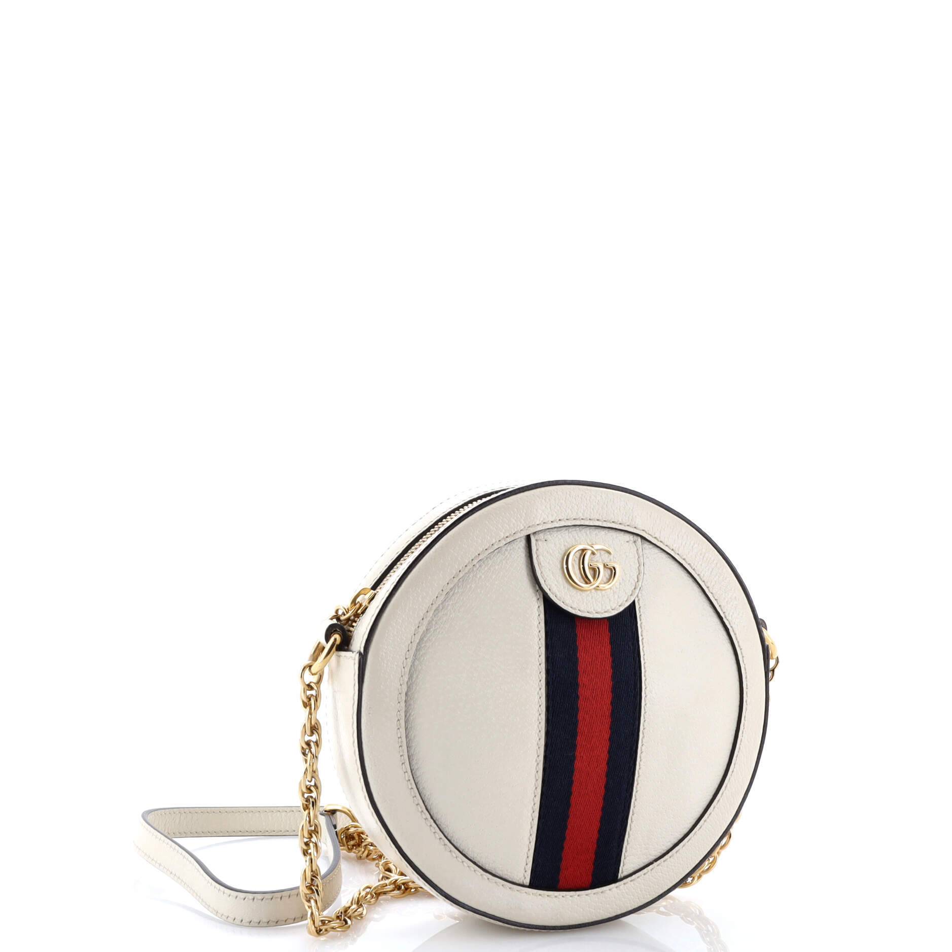 Ophidia Round Shoulder Bag Leather Mini