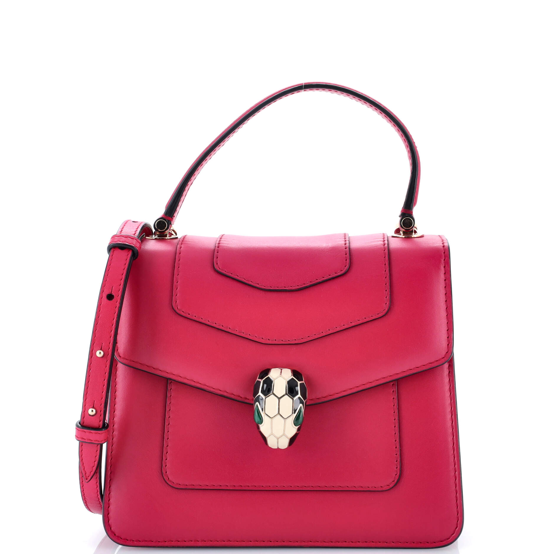 Serpenti Forever Top Handle Bag Leather Small