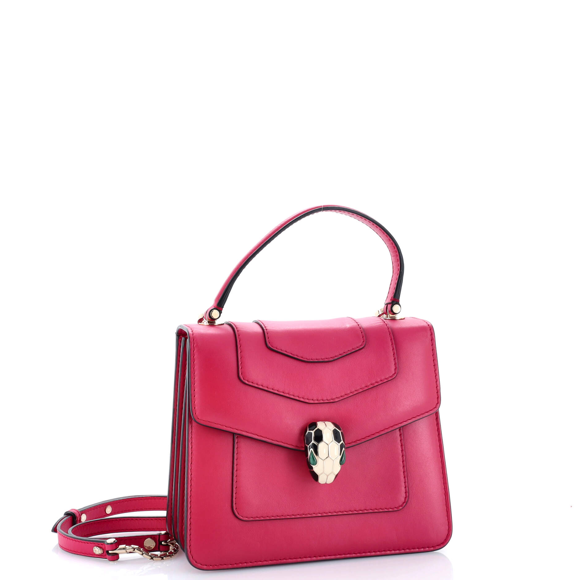 Serpenti Forever Top Handle Bag Leather Small