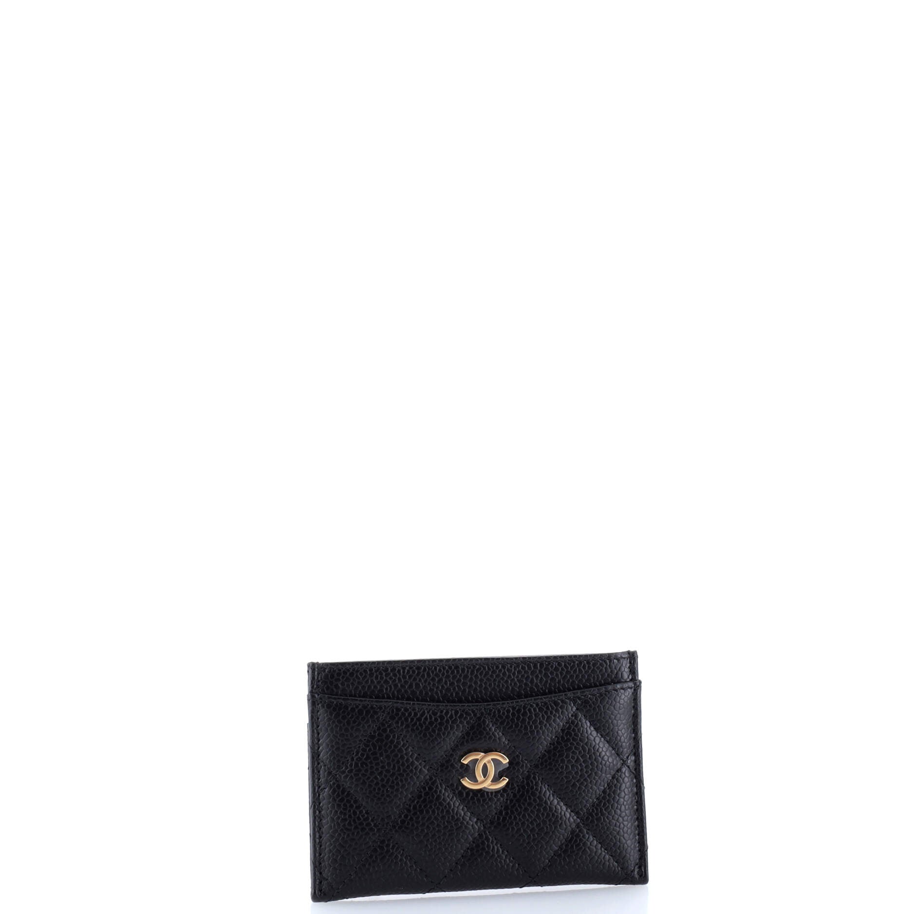 Classic Card Holder Quilted Caviar