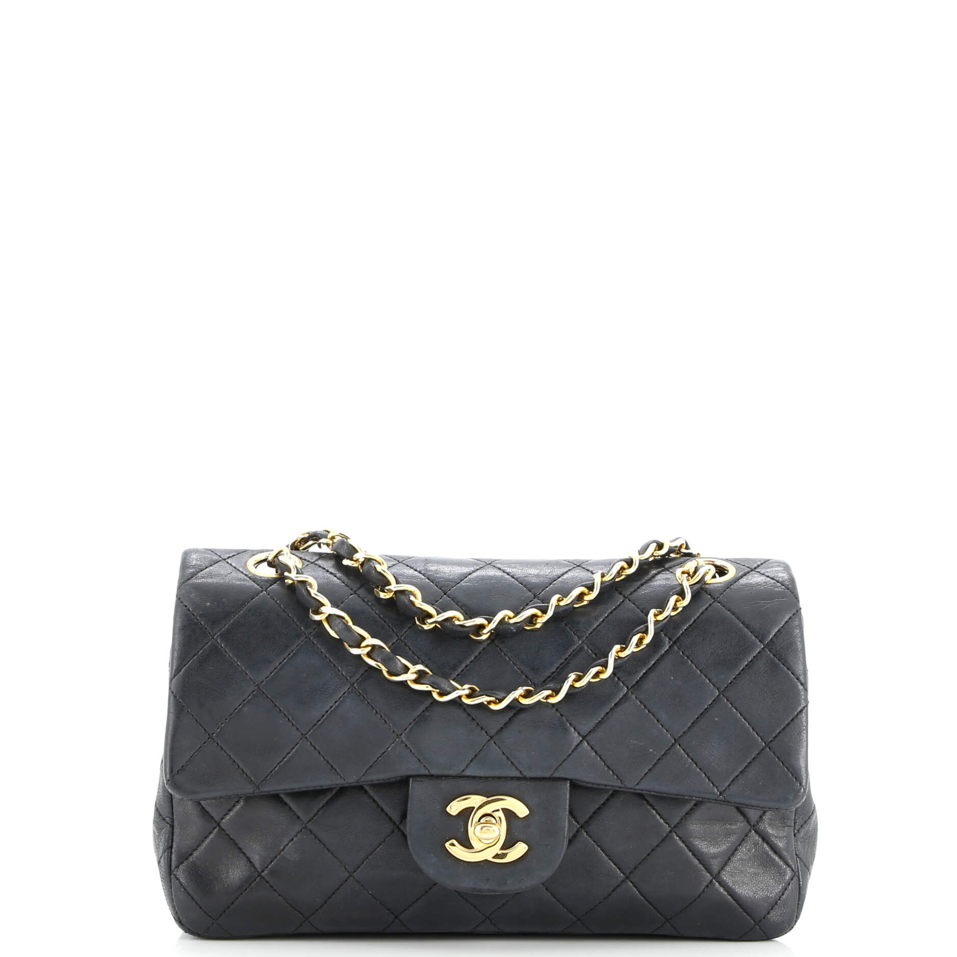Vintage Classic Double Flap Bag Quilted Lambskin Small