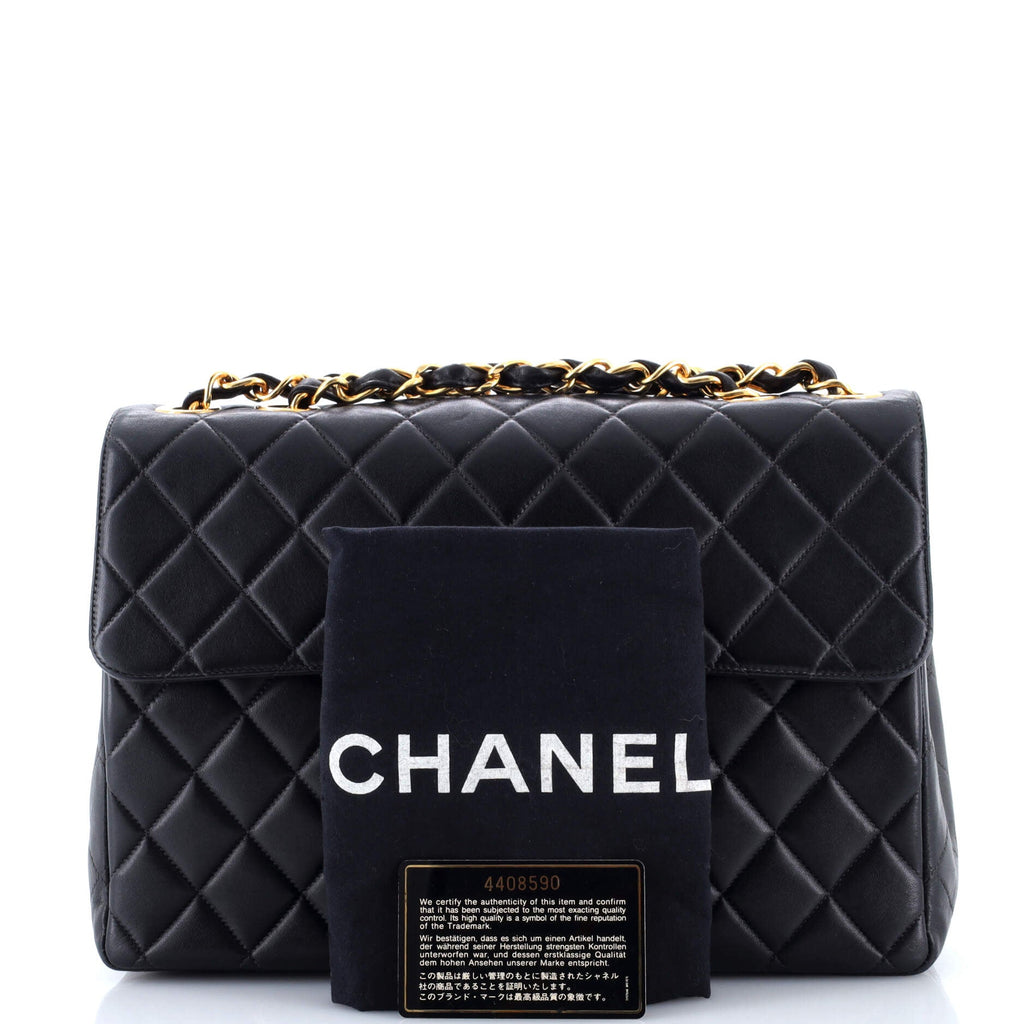 Vintage Classic Single Flap Bag Quilted Lambskin Jumbo