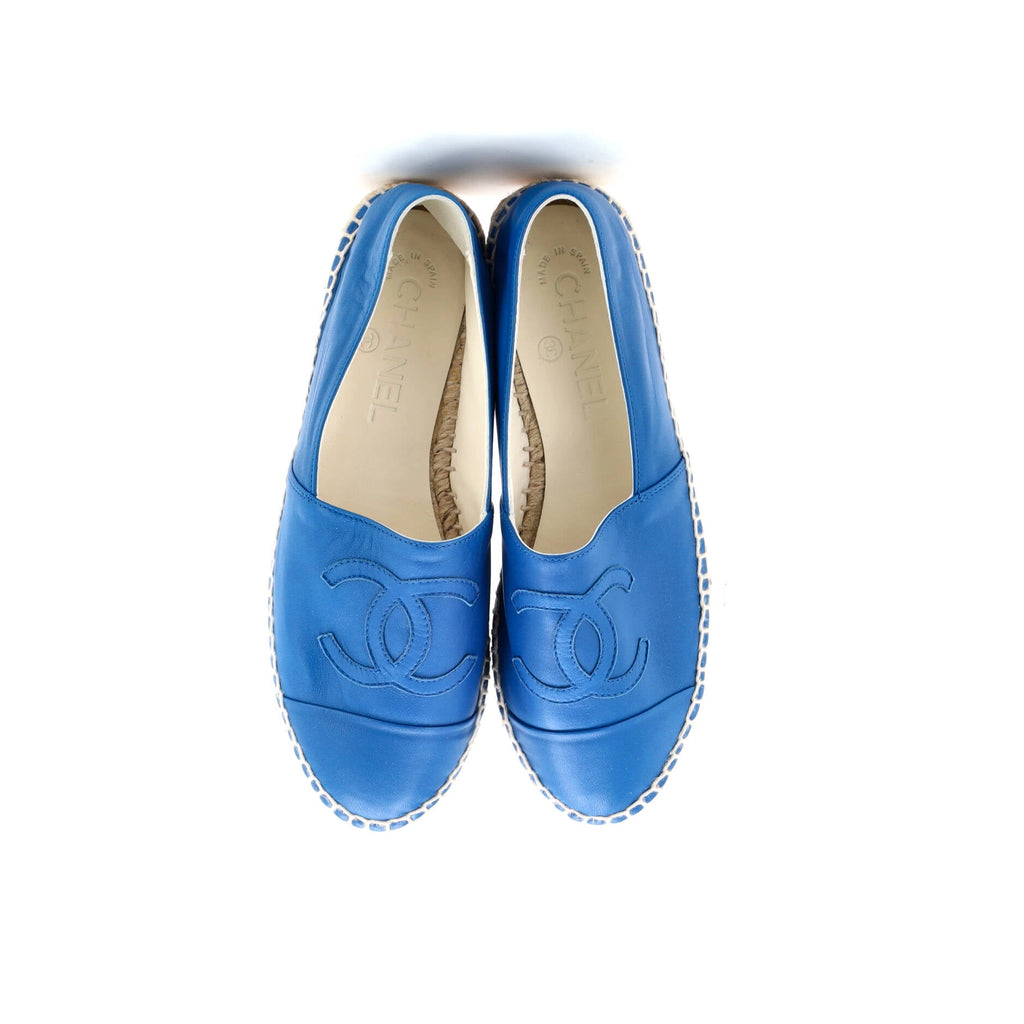 Women's CC Cap Toe Espadrilles Leather