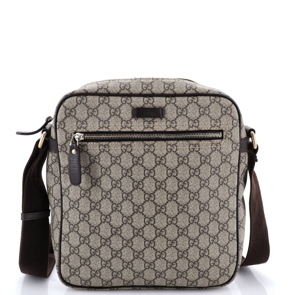 Front Zip Messenger GG Coated Canvas Medium