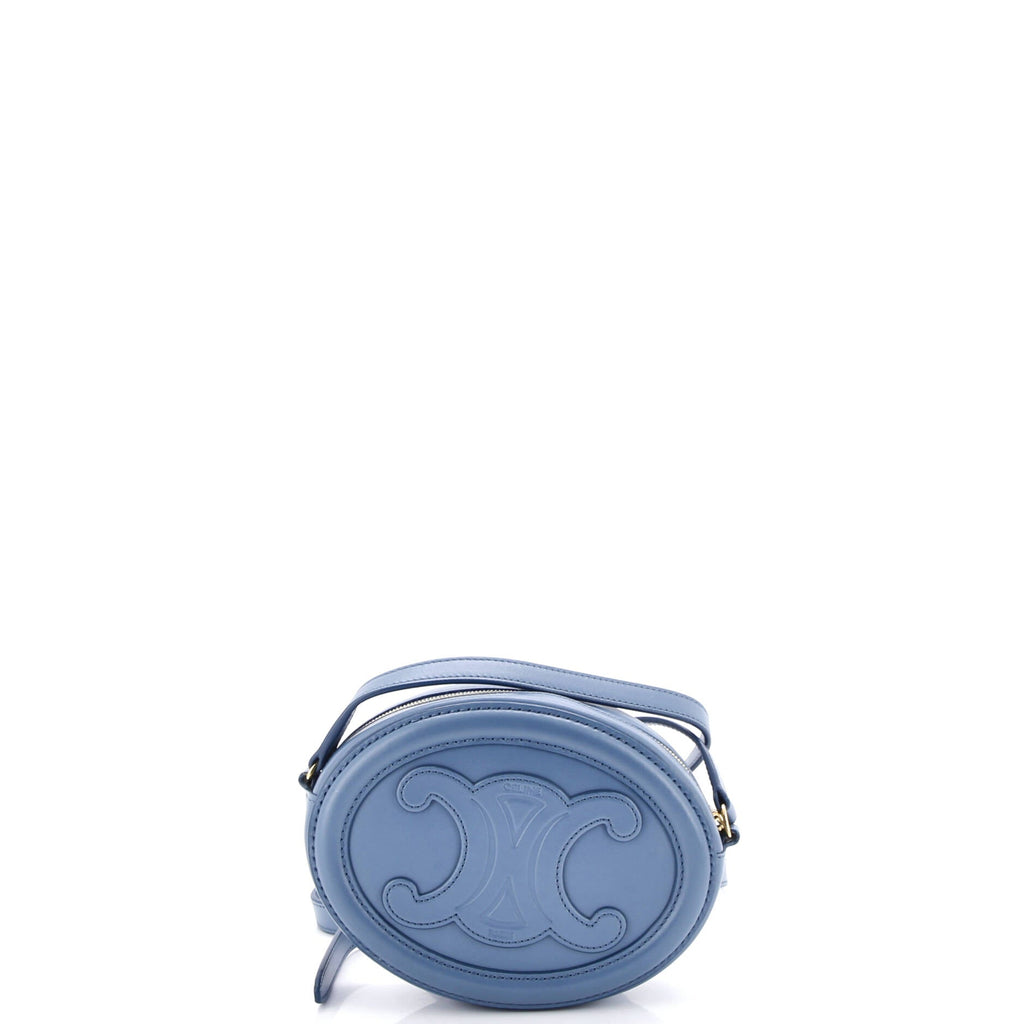 Triomphe Oval Crossbody Bag Leather Mini