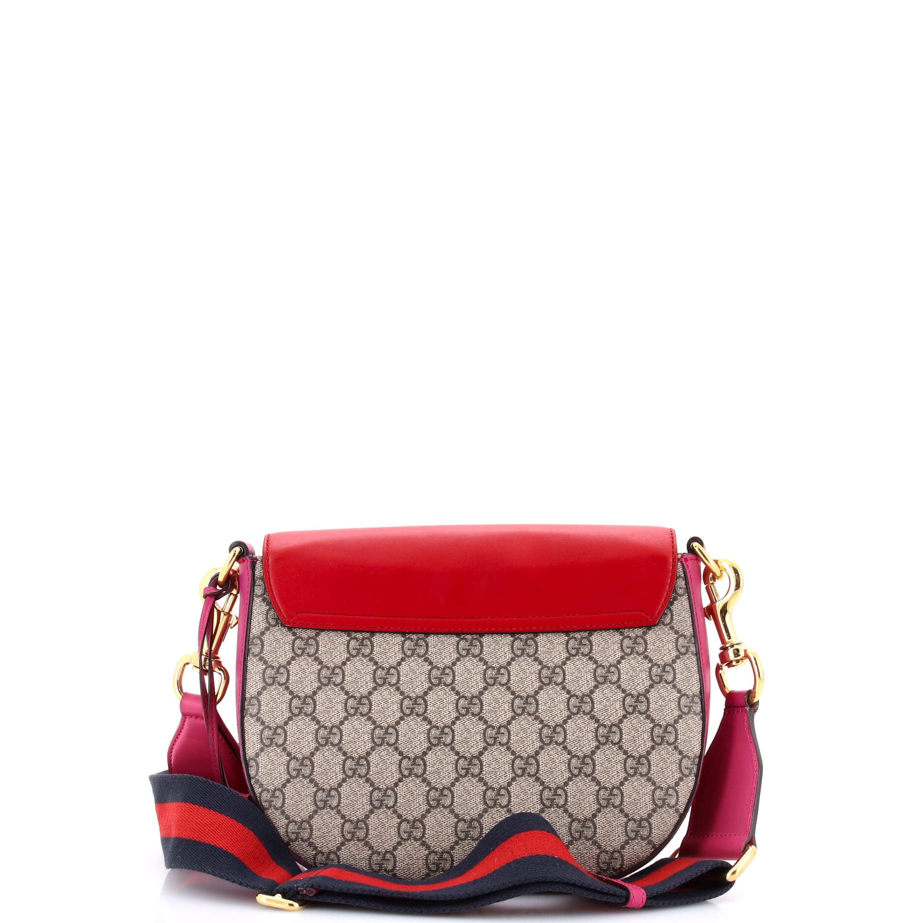 Padlock Saddle Shoulder Bag GG Coated Canvas and Leather Medium
