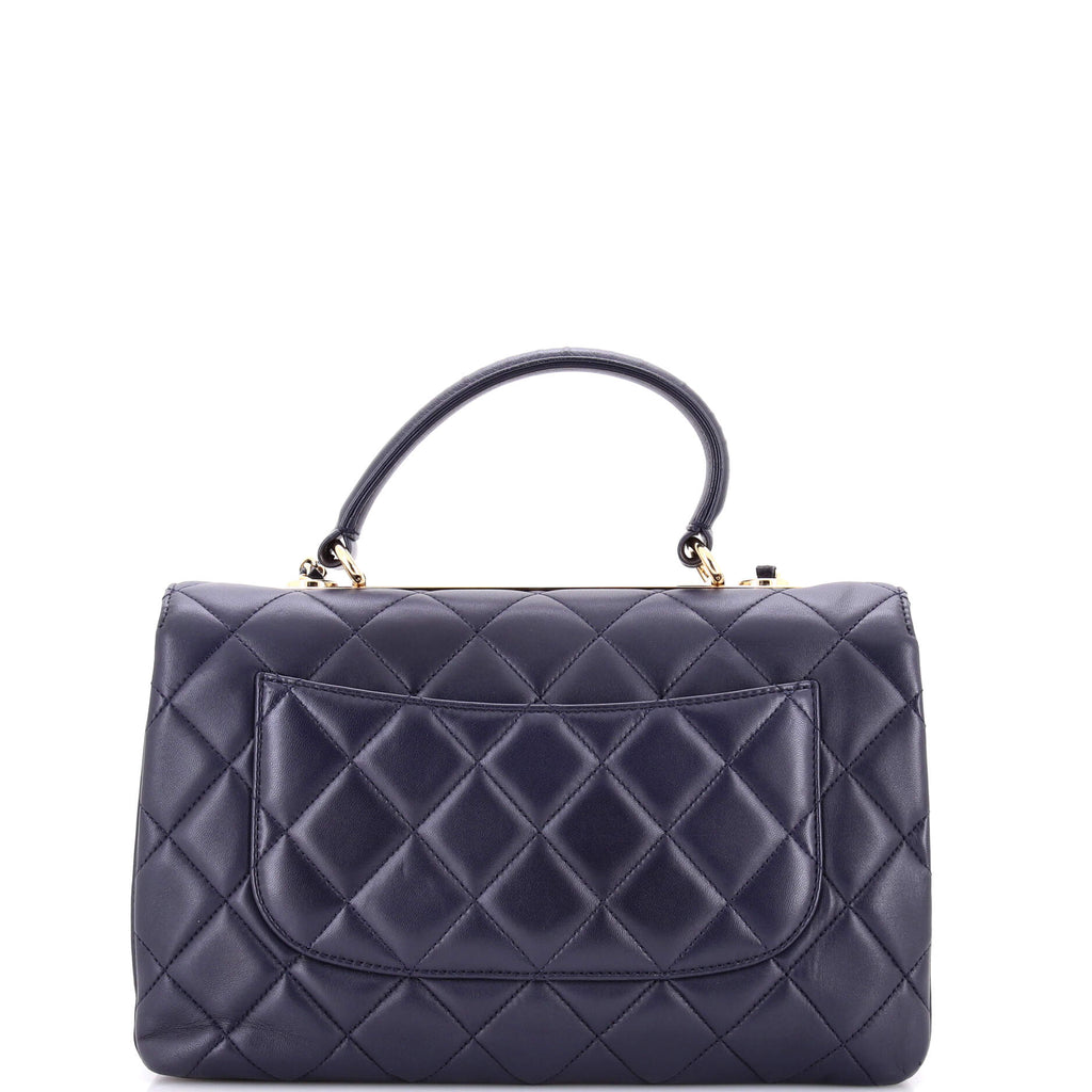 Trendy CC Top Handle Bag Quilted Lambskin Medium