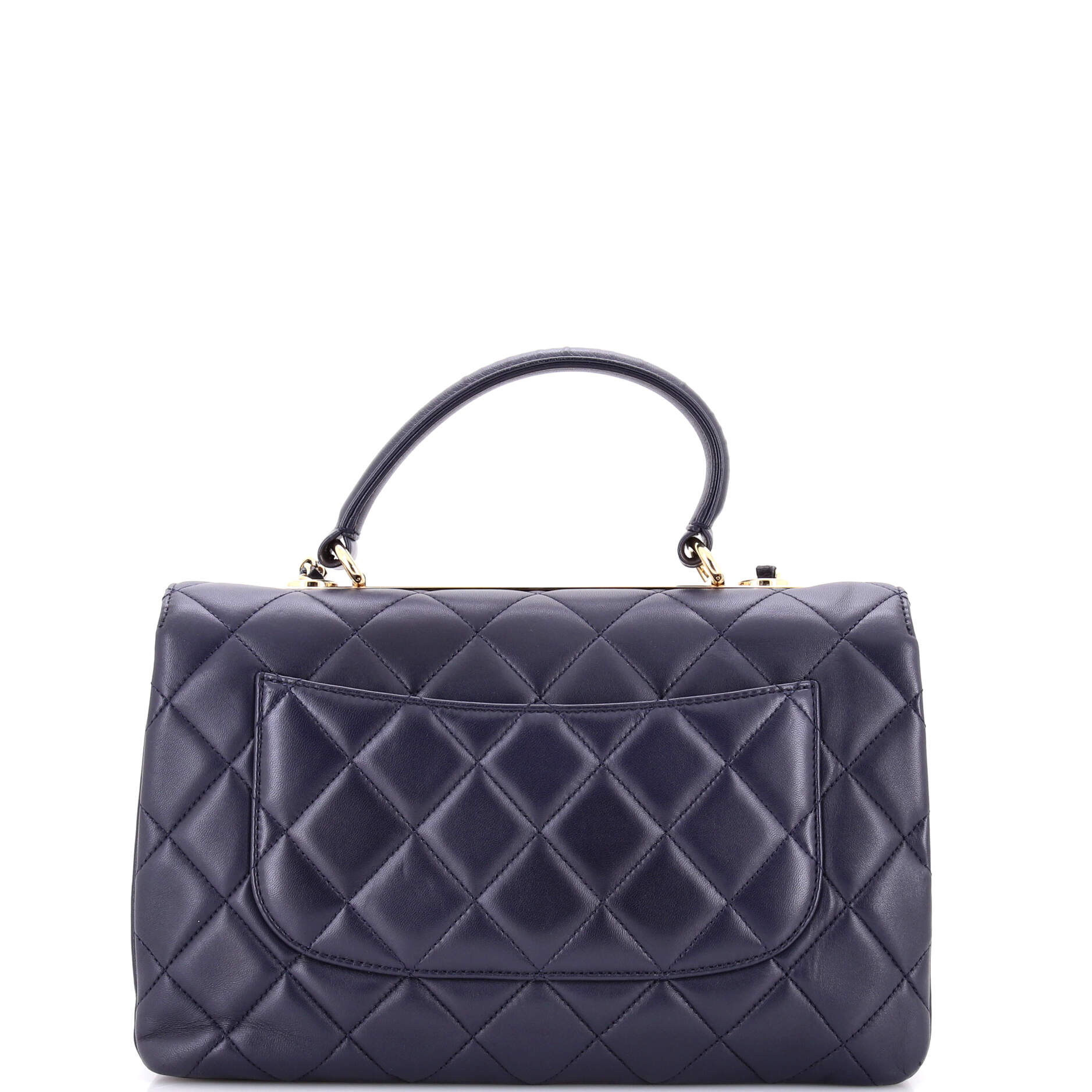 Trendy CC Top Handle Bag Quilted Lambskin Medium