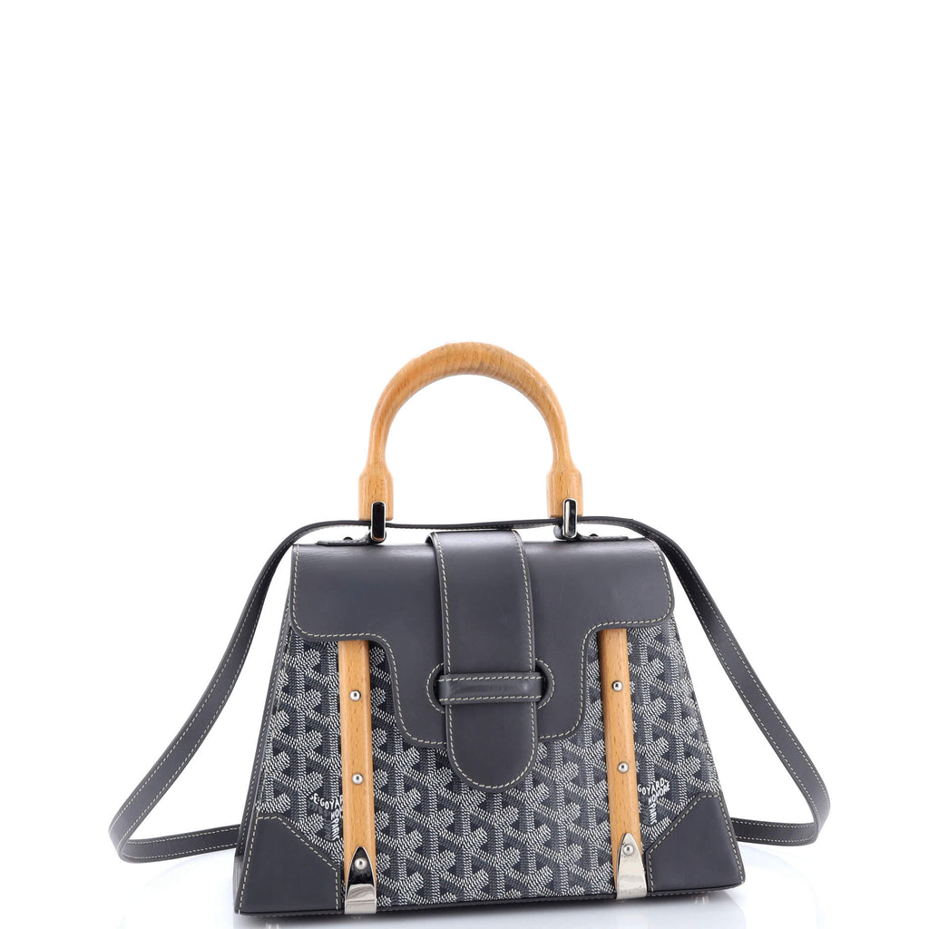 Saigon Top Handle Bag Coated Canvas with Leather PM