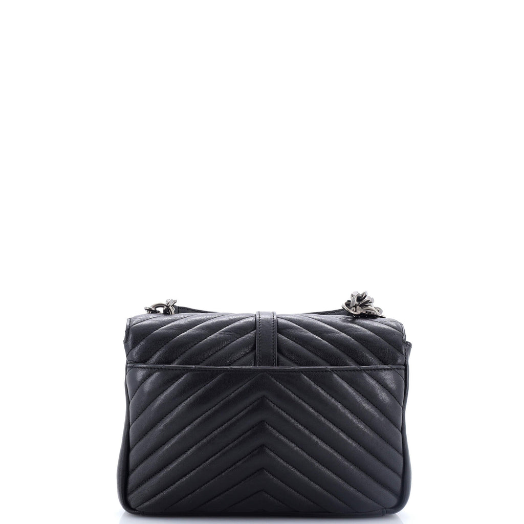 Classic Monogram College Bag Matelasse Chevron Leather Medium