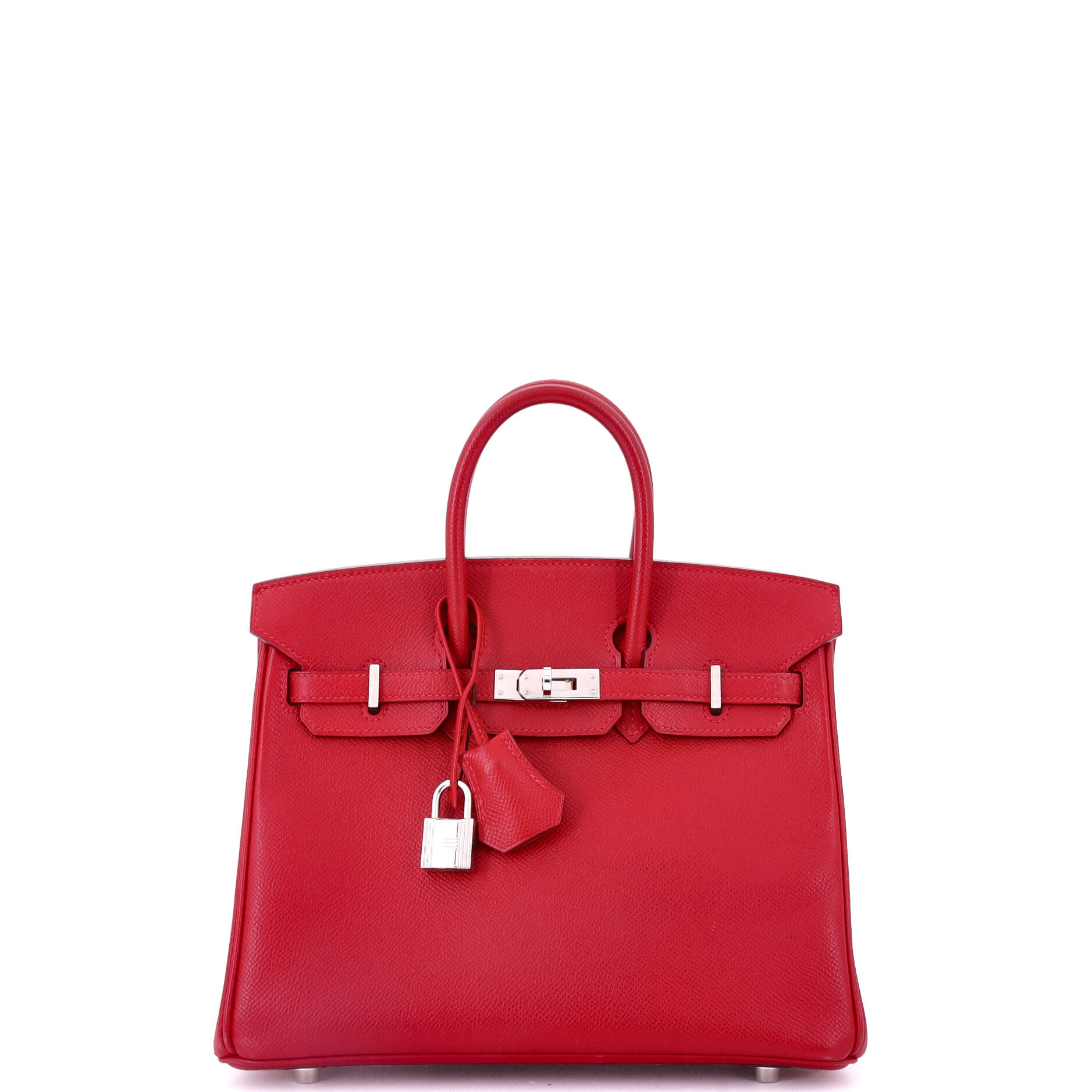 Birkin Handbag Rouge Casaque Epsom with Palladium Hardware 25