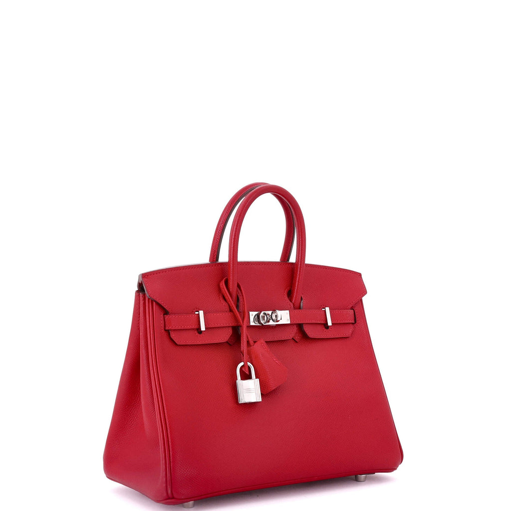 Birkin Handbag Rouge Casaque Epsom with Palladium Hardware 25
