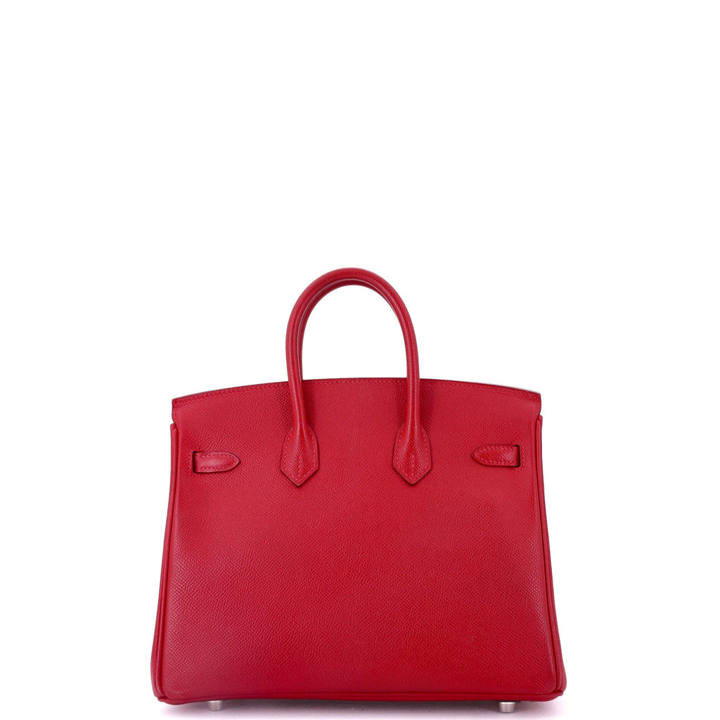 Birkin Handbag Rouge Casaque Epsom with Palladium Hardware 25