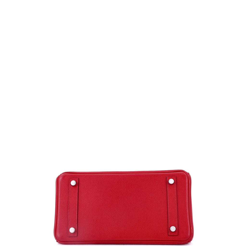 Birkin Handbag Rouge Casaque Epsom with Palladium Hardware 25