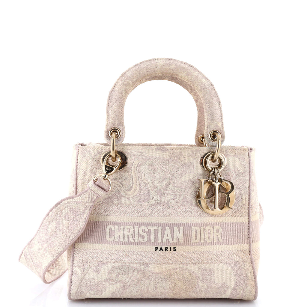 Toile de Jouy Lady D-Lite Bag Embroidered Canvas