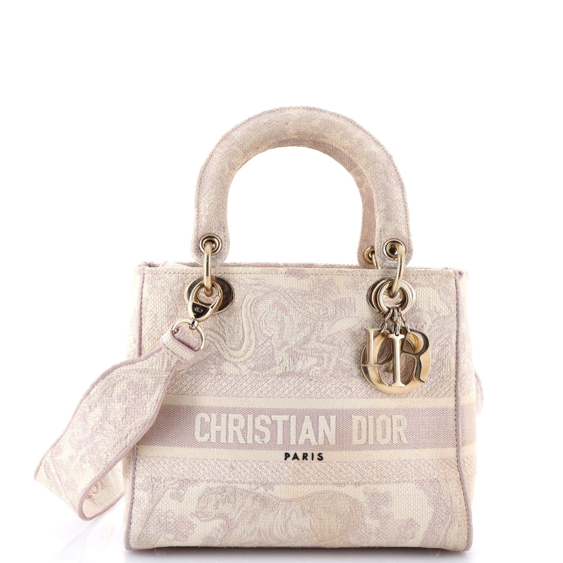 Toile de Jouy Lady D-Lite Bag Embroidered Canvas