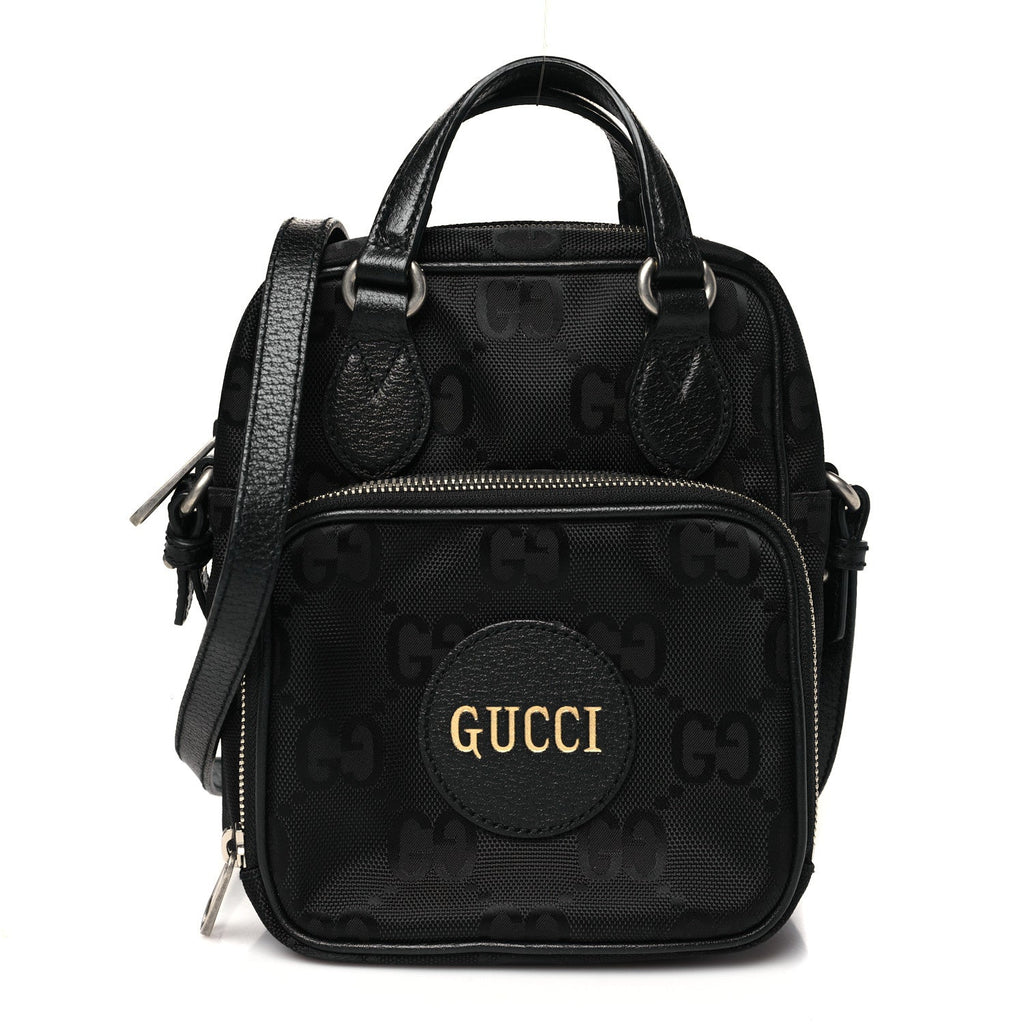 Econyl Nylon Monogram Off The Grid Shoulder Bag Black